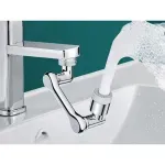 Casa si Gradina - Sanitare - Lavoar baie si accesorii - Accesorii baterii sanitare - Extensie robinet rotativa, adaptor baterie, universal, rotatie de 1080 °, functie de economisire a apei, Gonga® Argintiu - Infinity.ro