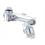 Casa si Gradina - Sanitare - Lavoar baie si accesorii - Accesorii baterii sanitare - Extensie robinet rotativa, adaptor baterie, universal, rotatie de 1080 °, functie de economisire a apei, Gonga® Argintiu - Infinity.ro