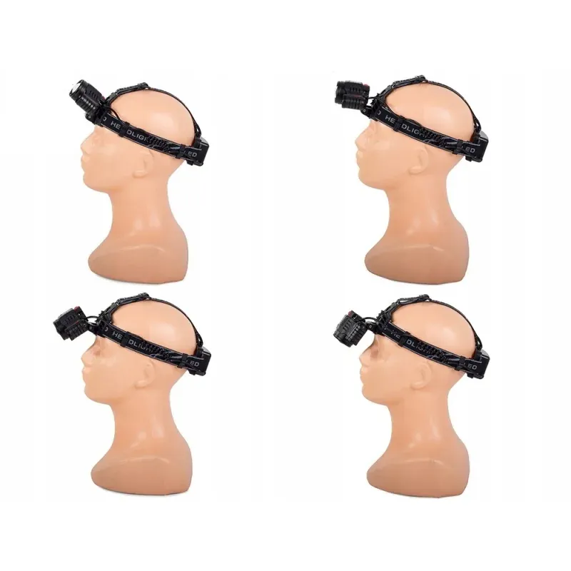 Casa si Gradina - Corpuri si surse de iluminat - Iluminat exterior - Lanterne - Lanterna pentru cap, 3 leduri, 3800 lumeni, acumulatori, Gonga® Negru - Infinity.ro