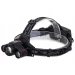 Casa si Gradina - Corpuri si surse de iluminat - Iluminat exterior - Lanterne - Lanterna pentru cap, 3 leduri, 3800 lumeni, acumulatori, Gonga® Negru - Infinity.ro