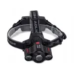 Casa si Gradina - Corpuri si surse de iluminat - Iluminat exterior - Lanterne - Lanterna pentru cap, 3 leduri, 3800 lumeni, acumulatori, Gonga® Negru - Infinity.ro