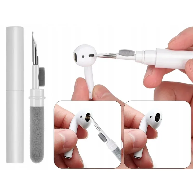 Laptop, Telefoane si Tablete - Telefoane mobile si accesorii - Accesorii Telefoane - Alte accesorii telefoane - Kit de curatare casti, telefon, alte electronice, Gonga® Alb - Infinity.ro