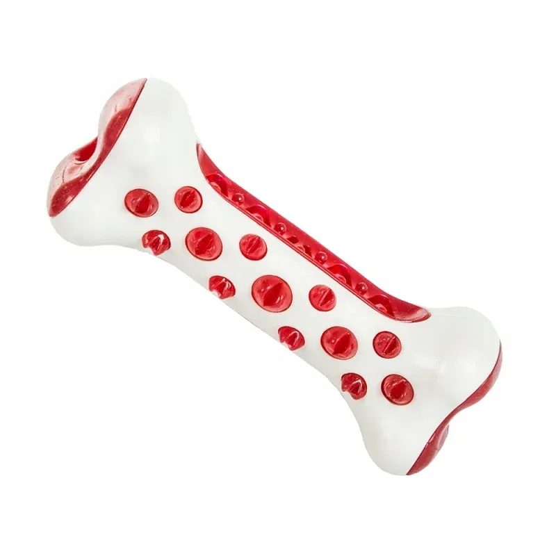 Petshop - Accesorii petshop - Jucarii animale - Jucarii interactive animale - Jucarie pentru caini, curatare dinti, 15x5.5x5cm, Gonga® Rosu - Infinity.ro