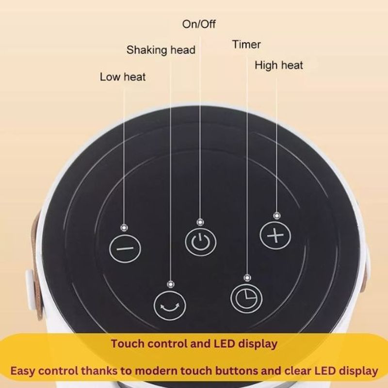 Electronice si Electrocasnice - Climatizare si sisteme de incalzire - Aparate racire aer - Ventilatoare - Ventilator Turn cu Telecomanda, Afisaj LCD, Control de la Distanta, 6 - 26°C, 3 Trepte Incalzire, 1500W, 54 cm, Alb - Infinity.ro