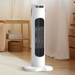 Electronice si Electrocasnice - Climatizare si sisteme de incalzire - Aparate racire aer - Ventilatoare - Ventilator Turn cu Telecomanda, Afisaj LCD, Control de la Distanta, 6 - 26°C, 3 Trepte Incalzire, 1500W, 54 cm, Alb - Infinity.ro