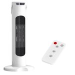 Electronice si Electrocasnice - Climatizare si sisteme de incalzire - Aparate racire aer - Ventilatoare - Ventilator Turn cu Telecomanda, Afisaj LCD, Control de la Distanta, 6 - 26°C, 3 Trepte Incalzire, 1500W, 54 cm, Alb - Infinity.ro