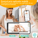 Casa si Gradina - Mobilier - Mobilier copii - Monitoare video copii - Baby Monitor WiFi 2in1 cu Aplicatie telefon, Camera Audio-Video Multi View, VisionHub®, Ecran UltraHD 1080P de 5inch - Infinity.ro