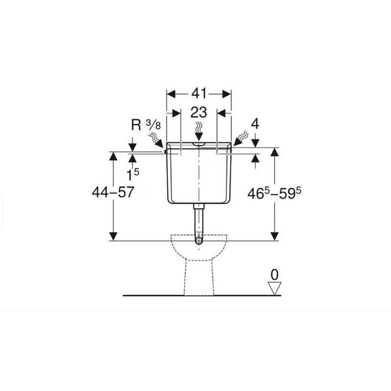 Casa si Gradina - Sanitare - Obiecte sanitare - Accesorii vase de toaleta - Rezervor WC Geberit Rio AP110, cu montaj la semiinaltime, Alb - Infinity.ro