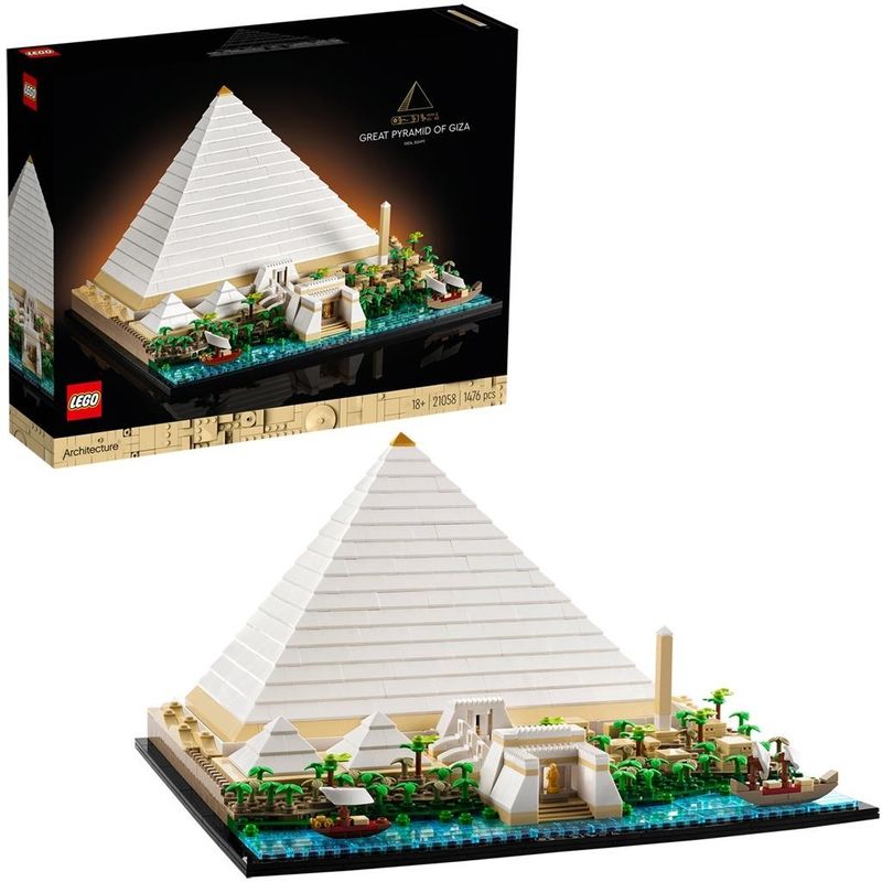 Jucarii, Copii si Bebe - Jucarii si jocuri - Seturi de constructie si cuburi - Seturi de constructie - LEGO Architecture Marea piramida din Giza 21058 - Infinity.ro
