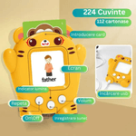 Jucarii, Copii si Bebe - Jucarii si jocuri - Jucarii bebelusi - Jucarii interactive bebelusi - Jucarie educativa Montessori, Set masina de invatare cu cititor de carduri, Danex, invata engleza, Ursulet cu 112 bucati carduri flash 224 de cuvinte, 2 ani+, Galben - Infinity.ro
