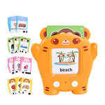 Jucarii, Copii si Bebe - Jucarii si jocuri - Jucarii bebelusi - Jucarii interactive bebelusi - Jucarie educativa Montessori, Set masina de invatare cu cititor de carduri, Danex, invata engleza, Ursulet cu 112 bucati carduri flash 224 de cuvinte, 2 ani+, Galben - Infinity.ro