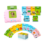 Jucarii, Copii si Bebe - Jucarii si jocuri - Jucarii & jocuri educative - Jucarii interactive - Jucarie educativa Montessori pentru copii, DDOLI, Set masina de invatare cuvinte in limba engleza cu cititor de carduri flash, 224 de cuvinte 112 carduri, incarcare MicroUSB, 2 ani+, Roz - Infinity.ro