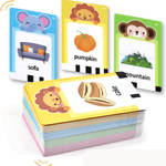 Jucarii, Copii si Bebe - Jucarii si jocuri - Jucarii bebelusi - Jucarii interactive bebelusi - Jucarie educativa Montessori, Set masina de invatare cu cititor de carduri, Danex, invata engleza, Ursulet cu 112 bucati carduri flash 224 de cuvinte, 2 ani+, Galben - Infinity.ro