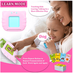 Jucarii, Copii si Bebe - Jucarii si jocuri - Jucarii & jocuri educative - Jucarii interactive - Jucarie educativa Montessori pentru copii, DDOLI, Set masina de invatare cuvinte in limba engleza cu cititor de carduri flash, 224 de cuvinte 112 carduri, incarcare MicroUSB, 2 ani+, Roz - Infinity.ro