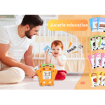 Jucarii, Copii si Bebe - Jucarii si jocuri - Jucarii bebelusi - Jucarii interactive bebelusi - Jucarie educativa Montessori, Set masina de invatare cu cititor de carduri, Danex, invata engleza, Ursulet cu 112 bucati carduri flash 224 de cuvinte, 2 ani+, Galben - Infinity.ro