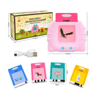 Jucarii, Copii si Bebe - Jucarii si jocuri - Jucarii & jocuri educative - Jucarii interactive - Jucarie educativa Montessori pentru copii, DDOLI, Set masina de invatare cuvinte in limba engleza cu cititor de carduri flash, 224 de cuvinte 112 carduri, incarcare MicroUSB, 2 ani+, Roz - Infinity.ro