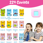Jucarii, Copii si Bebe - Jucarii si jocuri - Jucarii bebelusi - Jucarii interactive bebelusi - Jucarie educativa Montessori, Set masina de invatare cu cititor de carduri, Danex, invata engleza, 112 bucati carduri flash 224 de cuvinte, 2 ani+, Roz - Infinity.ro