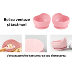 Jucarii, Copii si Bebe - Hrana si alaptare - Biberoane, suzete si accesorii hranire - Articole hranire bebelusi - Set hranire bebelusi, Danex, diversificare, silicon, BPA free, baveta, farfurie, bol cu ventuza, lingurita si furculita, cana gustari, roz - Infinity.ro