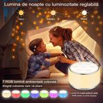 Laptop, Telefoane si Tablete - Wearables si gadgeturi - Gadgeturi - Accesorii SMART - Aparat de sunete albe, cu 34 de melodii pentru somn si relaxare, reincarcabil prin USB, oprire temporizata, pentru bebelusi, copii si adulti WI-FI, control vocal - Infinity.ro