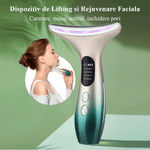 Ingrijire personala si Cosmetice - Aparate & accesorii ingrijire personala - Aparate cosmetice - Aparate intretinere si ingrijire corporala - Aparat lifting facial, Danex, Regenerare si intinerire piele, eliminare riduri, hidratare, 3 trepte de intesitate cu lumina led, pentru fata, gat, Verde - Infinity.ro