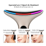 Ingrijire personala si Cosmetice - Aparate & accesorii ingrijire personala - Aparate cosmetice - Aparate intretinere si ingrijire corporala - Aparat lifting facial, Danex, Regenerare si intinerire piele, eliminare riduri, hidratare, 3 trepte de intesitate cu lumina led, pentru fata, gat, Verde - Infinity.ro
