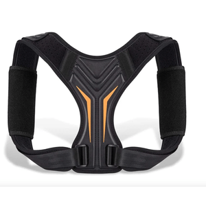 Corector de postura, Danex, pentru indreptare coloana, suport pentru spate drept, unisex, material textil, Negru, L