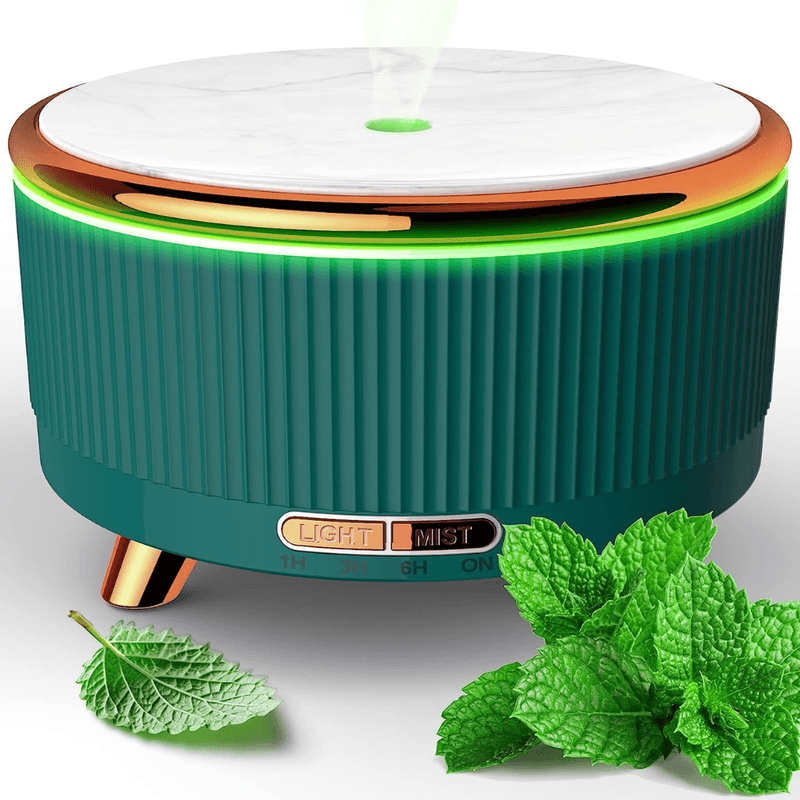 Casa si Gradina - Decoratiuni - Aromaterapie si lumanari - Difuzoare aromaterapie - Difuzor de aromaterapie si umidificator, Danex, Ultrasunete pentru casa, birou, hotel, Decor Spa, Meditatie, Uleiuri esentiale, Led, Rezervor 500ml, Verde - Infinity.ro