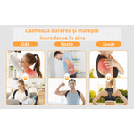 Ingrijire personala si Cosmetice - Sanatate si wellness - Aparate medicale - Suporturi ortopedice si orteze - Corector de postura, Danex, pentru indreptare coloana, umeri si clavicula, bretele ajustabile, suport pentru spate drept, unisex, material textil, Negru, M - Infinity.ro