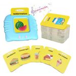 Jucarii, Copii si Bebe - Jucarii si jocuri - Jucarii & jocuri educative - Jocuri si jucarii educative - Jucarie educativa Montessori pentru copii, DDOLI, set jucarie de invatare cuvinte in limba engleza cu cititor de carduri flash, 224 de cuvinte 112 carduri, incarcare MicroUSB, 2 ani+, Albastru - Infinity.ro