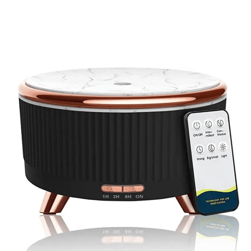 Casa si Gradina - Decoratiuni - Aromaterapie si lumanari - Difuzoare aromaterapie - Difuzor de aromaterapie si umidificator, Danex, cu ultrasunete pentru casa, birou, hotel, Decor Spa, Meditatie, Uleiuri esentiale, Led, Rezervor 500ml, Negru - Infinity.ro