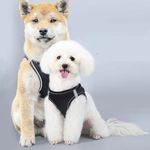 Petshop/Accesorii petshop/Zgarzi, lese si hamuri/Hamuri - Ham pentru caini de talie mica cu elemente reflectorizante, confortabil, marime XXXS, culoare Negru, AniOne Germany - Infinity.ro