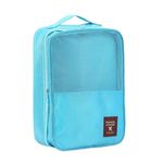 Casa si Gradina - Mobilier - Organizare si depozitare - Organizator incaltaminte - Geanta depozitare incaltaminte sau alte accesorii, albastru deschis, doua compartimente,32x20x15cm Vivo EJ1206-BLUE - Infinity.ro