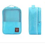 Casa si Gradina - Mobilier - Organizare si depozitare - Organizator incaltaminte - Geanta depozitare incaltaminte sau alte accesorii, albastru deschis, doua compartimente,32x20x15cm Vivo EJ1206-BLUE - Infinity.ro