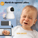 Casa si Gradina - Mobilier - Mobilier copii - Monitoare video copii - Baby Monitor WiFi 2in1 cu Camera Audio-Video Multi View, UltraHD/5” Night Vision, Rotire 355°/90°, Zoom 4X, Notificari - Infinity.ro