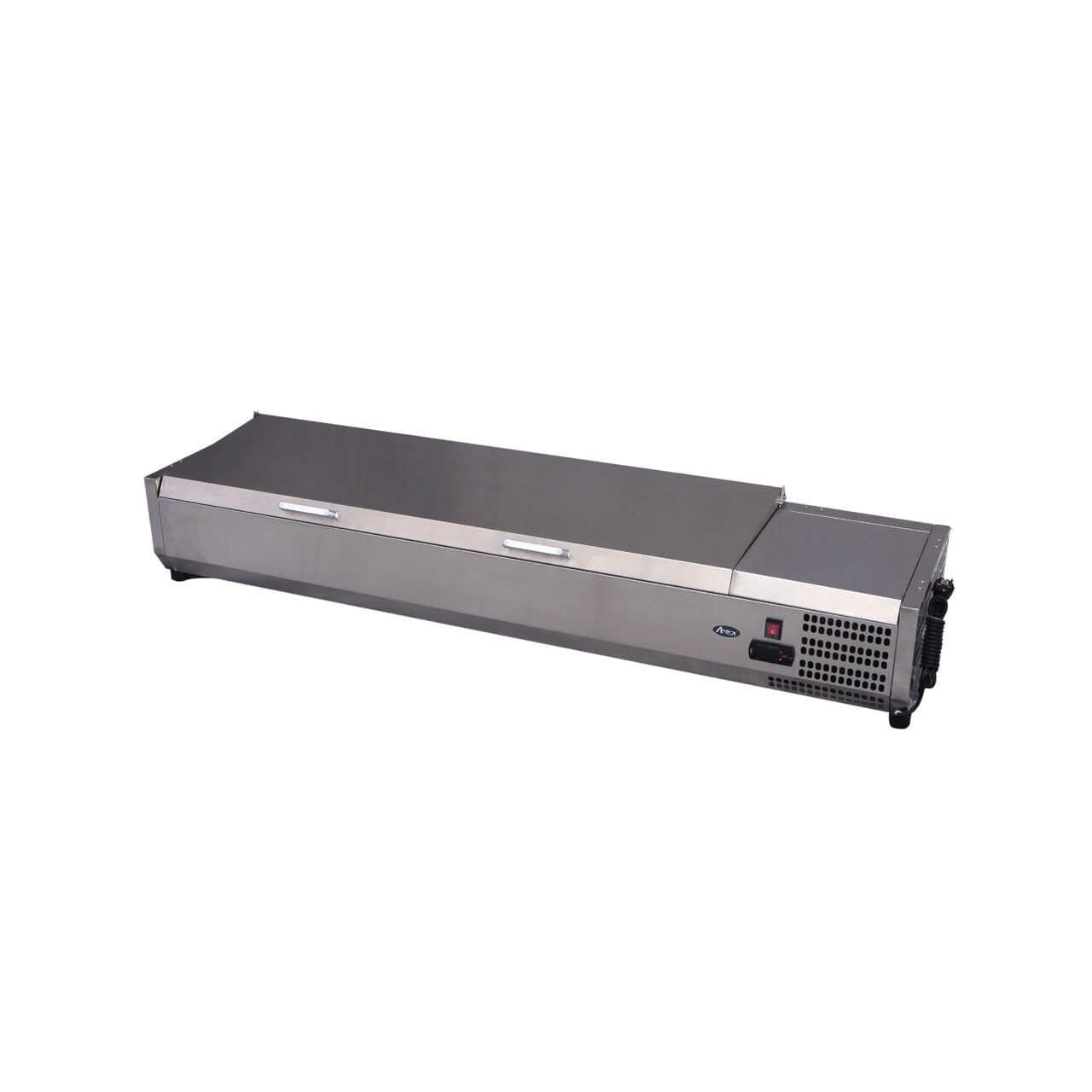 Vitrina frigorifica tip display Inox pentru containere GN 1/3 cu o inaltime maxima de 150 mm Hendi 4x GN1/3 180 W