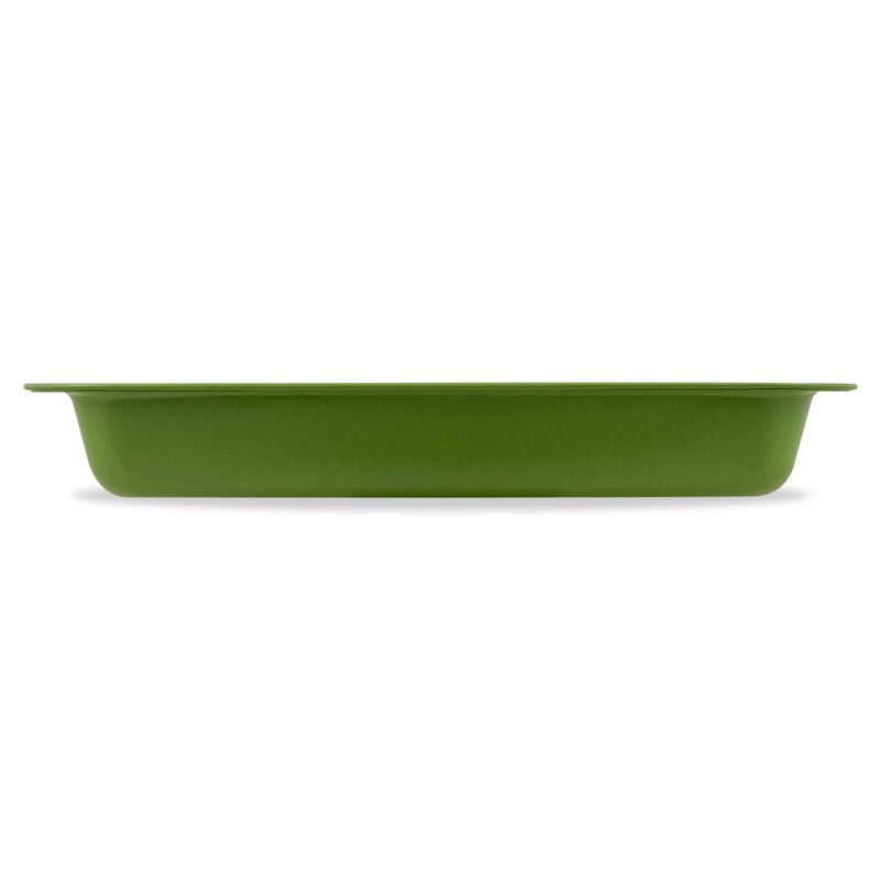 Casa si Gradina - Bucatarie si vesela - Vase pentru gatit - Tavi copt - Tava copt dreptunghiulara ZASS Gourmet, ZG-BW 04, 37x25.5x5cm, Otel, antiaderenta, cuptor cu gaz/electric, Verde - Infinity.ro