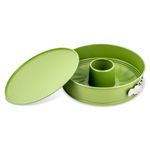 Casa si Gradina - Bucatarie si vesela - Vase pentru gatit - Tavi copt - Tava tort cu 2 baze detasabile ZASS Gourmet, ZG-BW 03, 26 cm, Otel, antiaderenta, cuptor cu gaz/electric, Verde - Infinity.ro