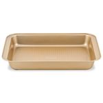 Casa si Gradina - Bucatarie si vesela - Vase pentru gatit - Tavi copt - Tava copt dreptunghiulara ZASS Gourmet, ZG-BW 04, 37x25.5x5cm, Otel, antiaderenta, cuptor cu gaz/electric, Bronz - Infinity.ro