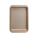 Casa si Gradina - Bucatarie si vesela - Vase pentru gatit - Tavi copt - Tava copt dreptunghiulara ZASS Gourmet, ZG-BW 04, 37x25.5x5cm, Otel, antiaderenta, cuptor cu gaz/electric, Bronz - Infinity.ro