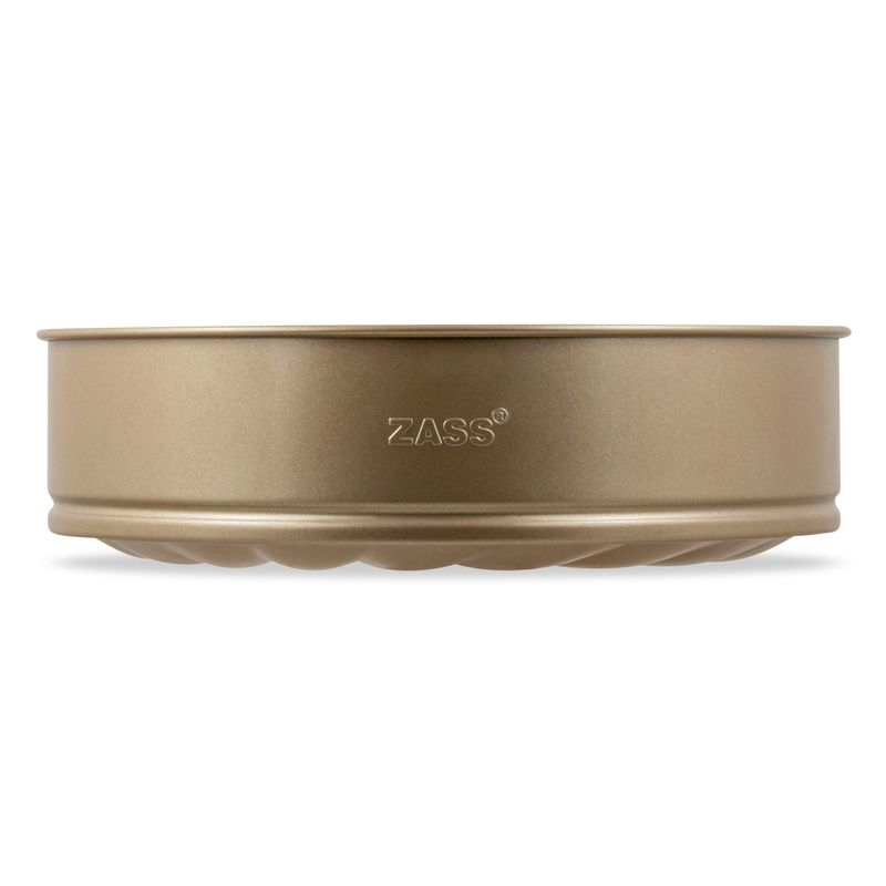 Casa si Gradina - Bucatarie si vesela - Vase pentru gatit - Tavi copt - Tava tort cu 2 baze detasabile ZASS Gourmet, ZG-BW 03, 26 cm, Otel, antiaderenta, cuptor cu gaz/electric, Bronz - Infinity.ro
