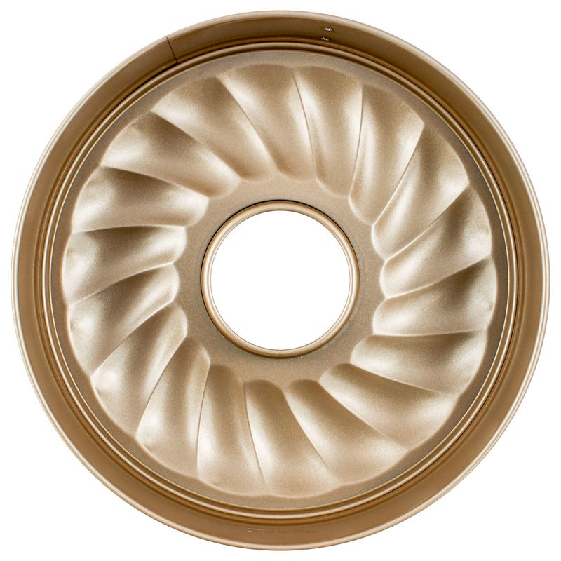 Casa si Gradina - Bucatarie si vesela - Vase pentru gatit - Tavi copt - Tava tort cu 2 baze detasabile ZASS Gourmet, ZG-BW 03, 26 cm, Otel, antiaderenta, cuptor cu gaz/electric, Bronz - Infinity.ro