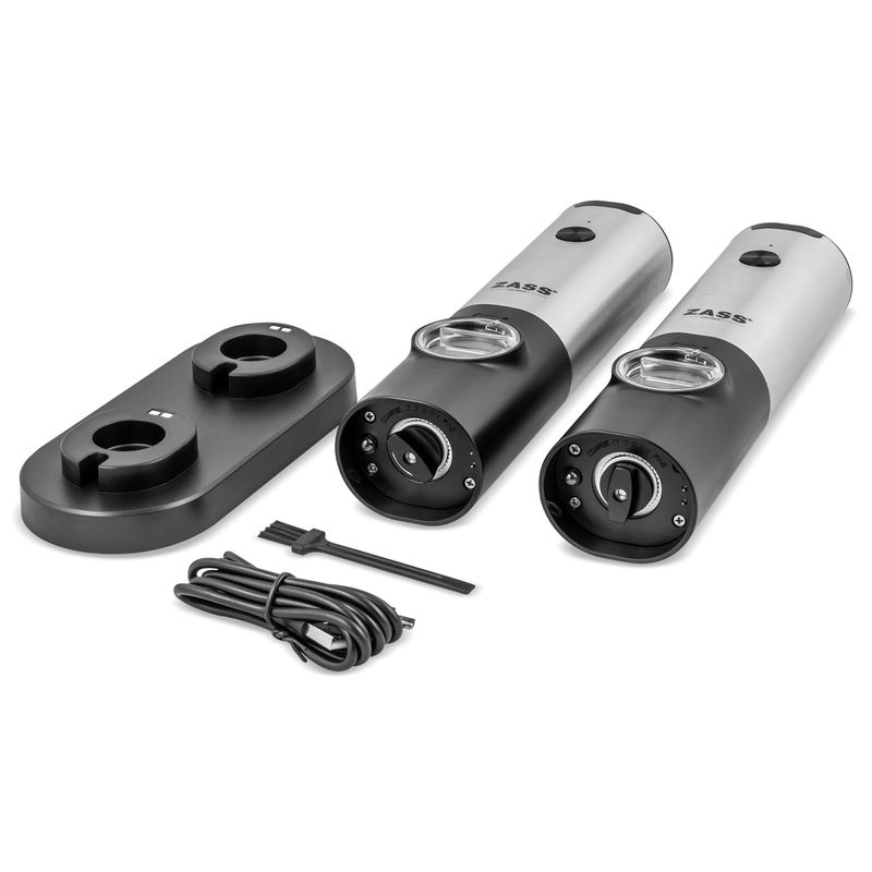 Casa si Gradina - Bucatarie si vesela - Ustensile bucatarie - Rasnite si dozatoare condimente - Set 2 rasnite electrice pentru sare si piper ZASS Gourmet ZEGS 02 - Infinity.ro