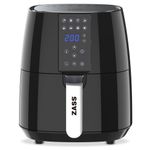 Electronice si Electrocasnice - Electrocasnice bucatarie - Aparate de gatit & desert - Friteuze - Friteuza cu aer cald Zass ZAF 03, Putere 1450 W, Capacitate 3.8 l, Negru - Infinity.ro