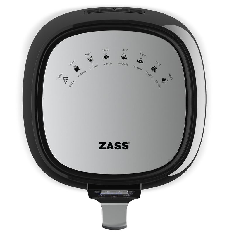 Electronice si Electrocasnice - Electrocasnice bucatarie - Aparate de gatit & desert - Friteuze - Friteuza cu aer cald Zass ZAF 03, Putere 1450 W, Capacitate 3.8 l, Negru - Infinity.ro