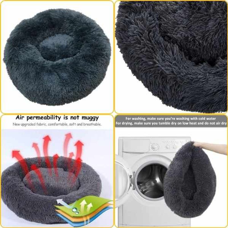 Petshop - Accesorii petshop - Culcusuri si custi - Culcusuri si saltele - Pat Imblanit pentru Animale de Companie, Suprafata Antiaderenta, Soft, 40 cm si 2 Perii pentru Indepartarea Parului - Infinity.ro