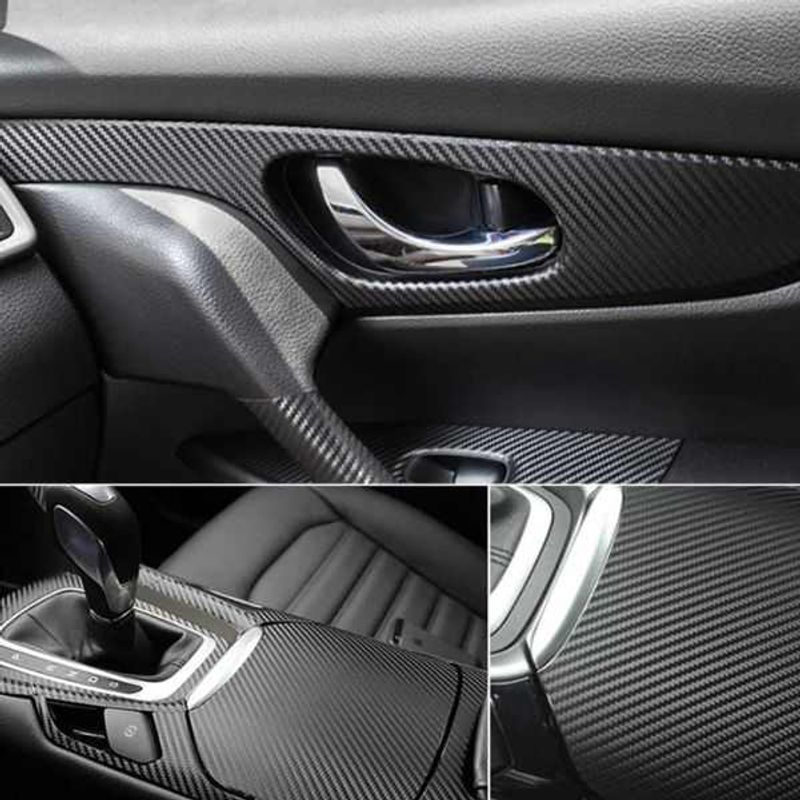 Auto si Moto - Piese auto si accesorii - Caroserie - Ornamente exterior auto - Folie Colantare Auto sau Moto, Model Fibra Cardon 3D, Impermeabila, Rezistenta UV, Latime 1.27 m, Lungime 3 m, Negru - Infinity.ro