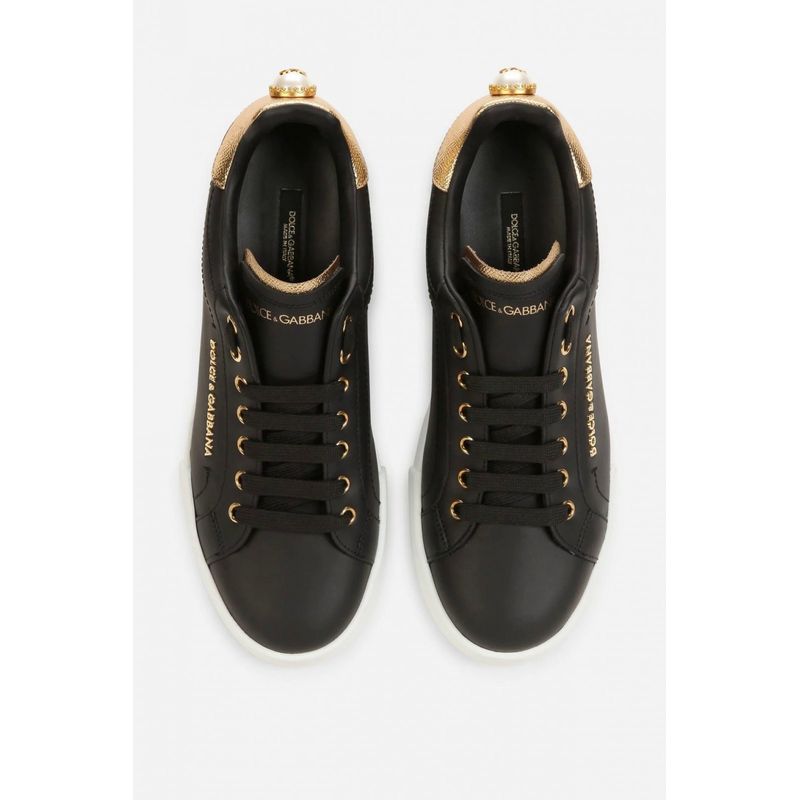 Sport si Outdoor - Echipament Sportiv - Incaltaminte sport - Pantofi sport - Pantofi dama Dolce & Gabbana ck1602an2988e831, 38 EU, Negru - Infinity.ro