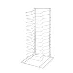 Casa si Gradina - Bucatarie si vesela - Organizare si depozitare bucatarie - Suporturi tacamuri si vase - Stand pizza cu 14 compartimente, 300x305x(H)680 mm - Infinity.ro