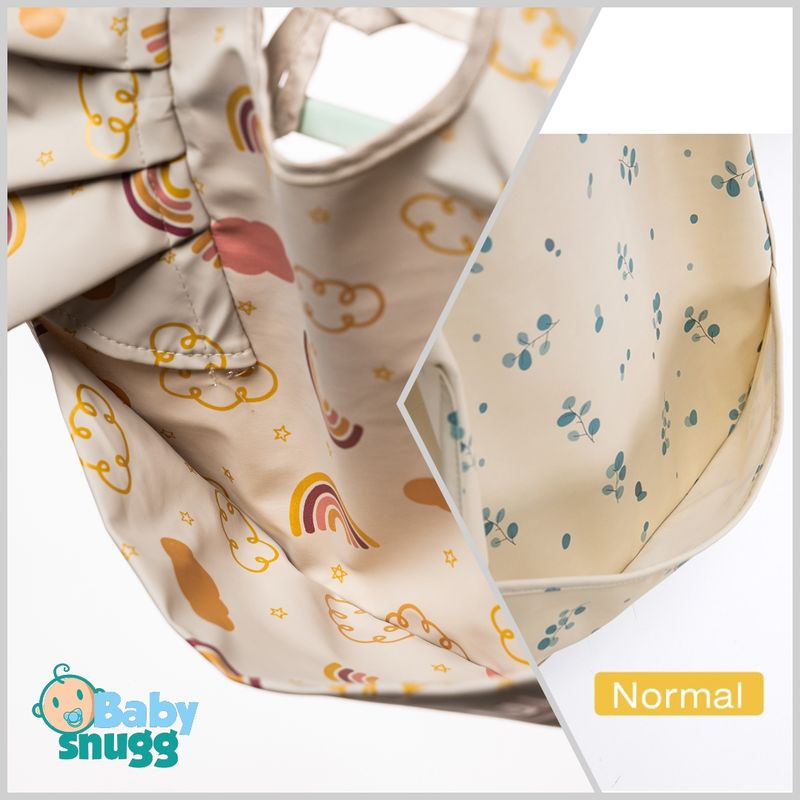 Jucarii, Copii si Bebe - Hrana si alaptare - Biberoane, suzete si accesorii hranire - Articole hranire bebelusi - Baveta impermeabila BabySnugg, 6-24 luni, Rainbow - Infinity.ro