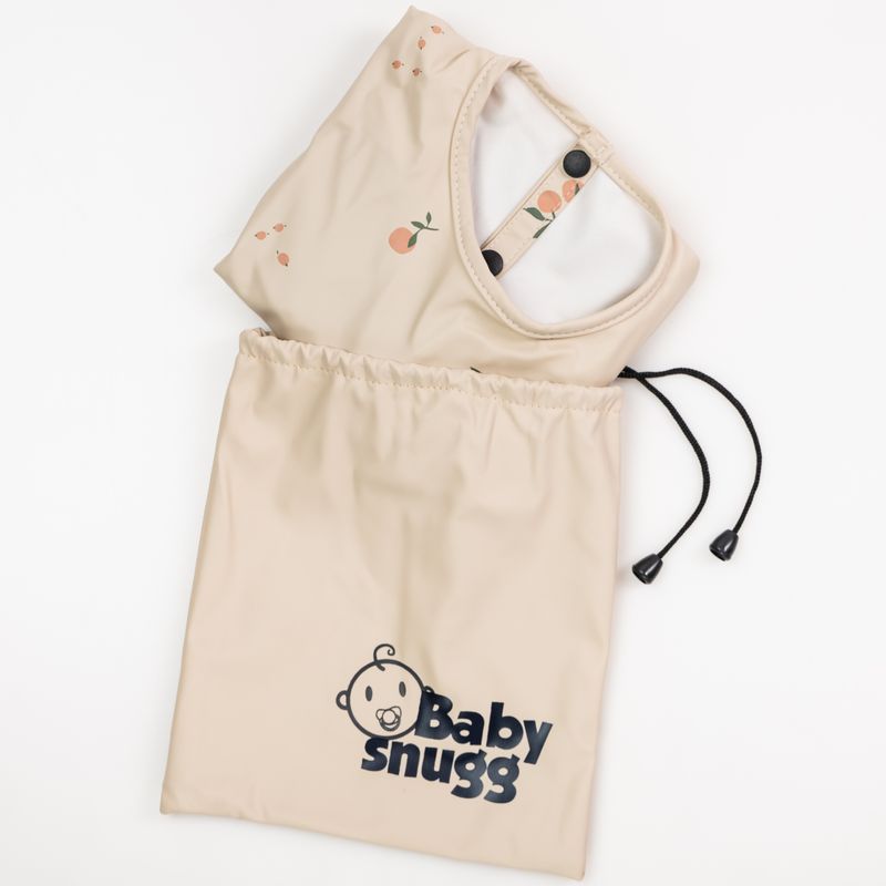 Jucarii, Copii si Bebe - Hrana si alaptare - Biberoane, suzete si accesorii hranire - Articole hranire bebelusi - Baveta impermeabila cu maneci lungi BabySnugg, 6-36 luni, Orange - Infinity.ro